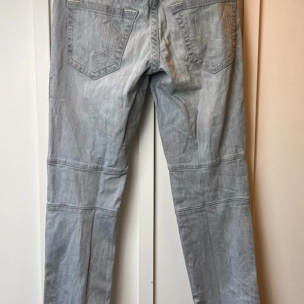 True Religion Men's Size 30 Gray Blue Geno Slim Streetwear Grunge Y2k Skater